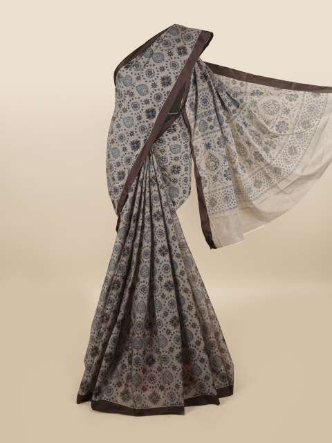 

Pothys Grey & Black Ethnic Motifs Pure Cotton Saree