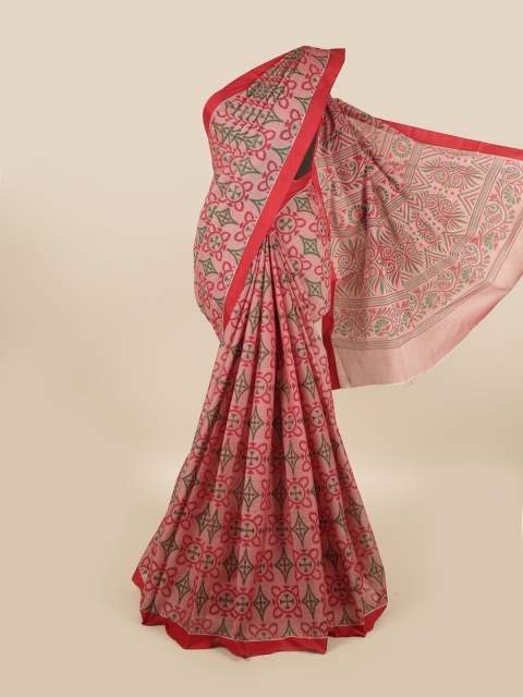 

Pothys Red & Green Pure Cotton Saree