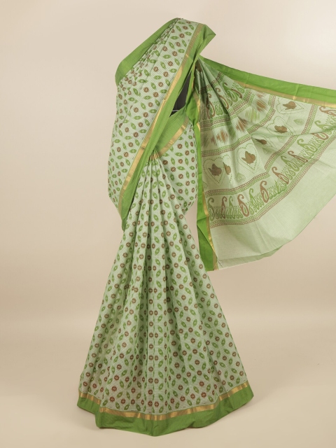 

Pothys Green & Brown Printed Pure Cotton Saree