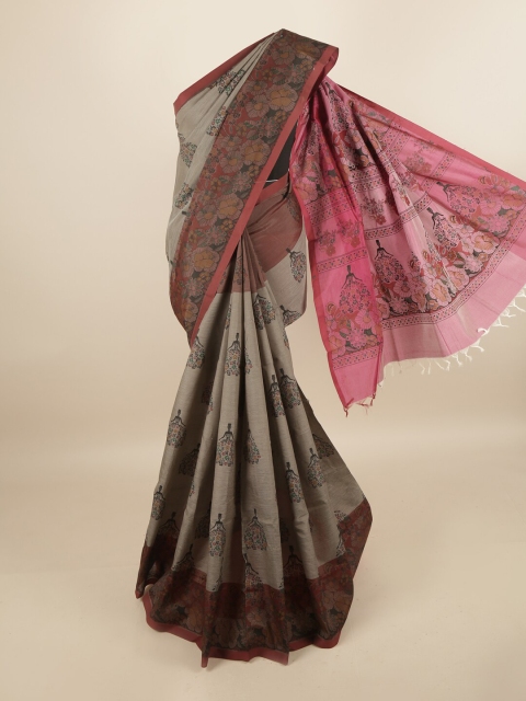 

Pothys Brown & Grey Pure Cotton Saree