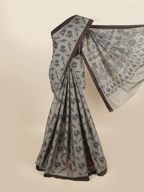 

Pothys Grey & Black Pure Cotton Saree