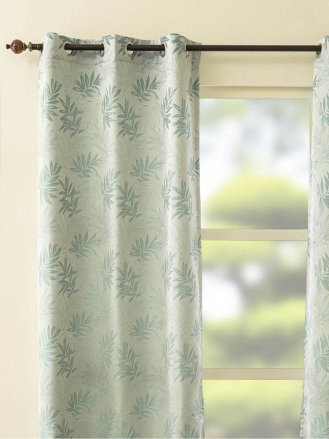 

Home Centre Green Set of 2 Floral Window Curtains