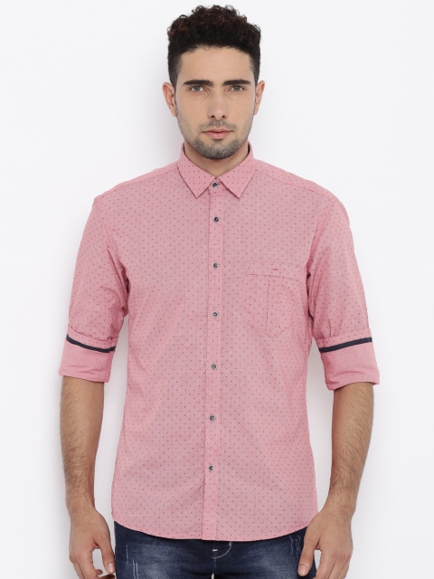 

Killer Men Pink Regular Fit Printed Casual Shirt