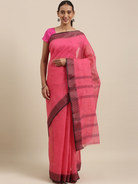 

The Chennai Silks Women Pink Bengal Cotton Tant Saree