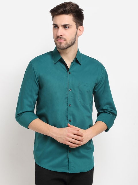 

JAINISH Men Teal Opaque Casual Shirt