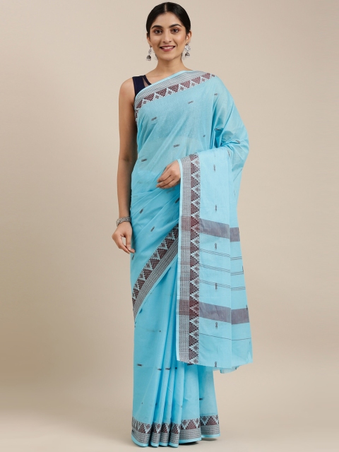 

The Chennai Silks Blue & Grey Woven Design Pure Cotton Saree