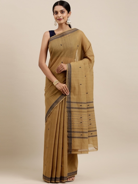 

The Chennai Silks Olive Green & Black Pure Cotton Pollavaram Saree