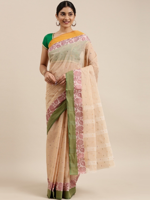 

The Chennai Silks Beige Bengal Cotton Tant Saree