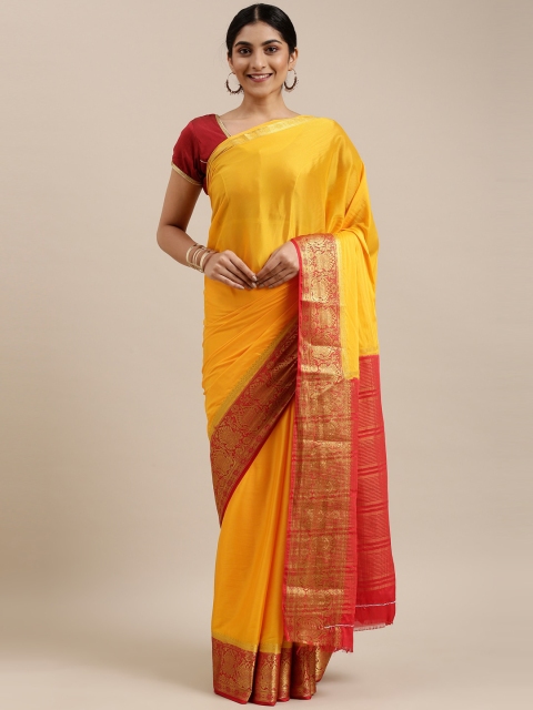 

The Chennai Silks Yellow & Red Saree
