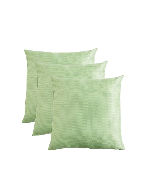 

Home Centre Set Of 3 Green Solid Floor Cushions