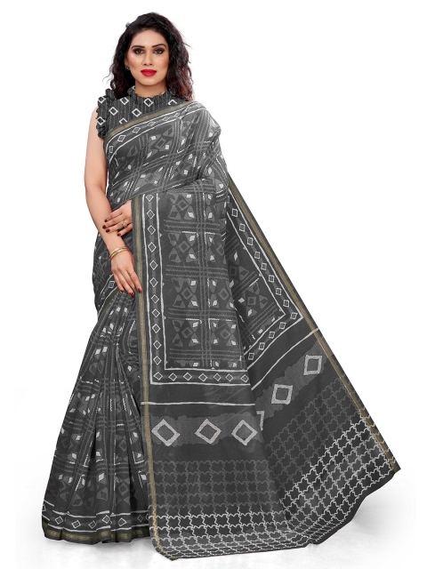 

KALINI Grey & Off White Saree