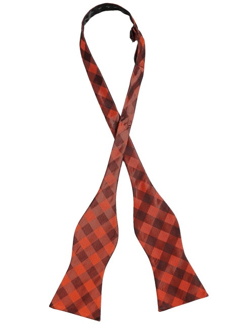 

Alvaro Castagnino Men Rust Checked Bow Tie