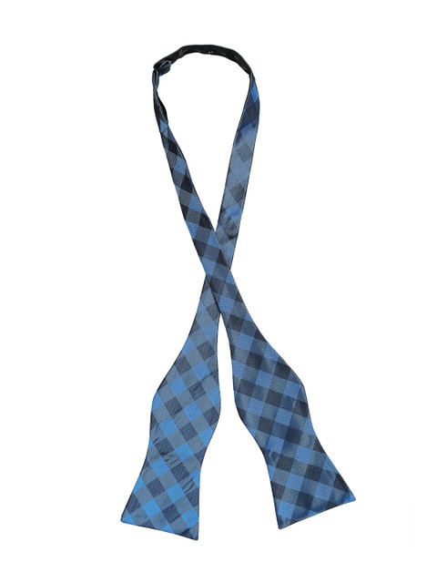 

Alvaro Castagnino Men Blue & Black Checked Bow Tie