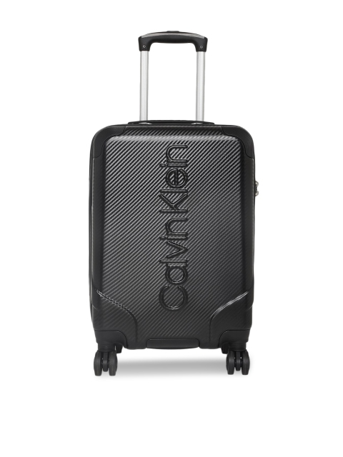 

Calvin Klein Black Textured Hard-Sided Cabin Trolley Suitcase