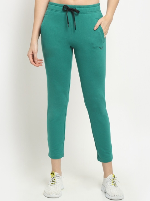 

Invincible Women Green Solid Mid Rise Slim Fit Track Pants