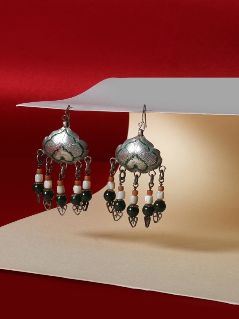 

SANGEETA BOOCHRA Silver-Toned Drop Earrings