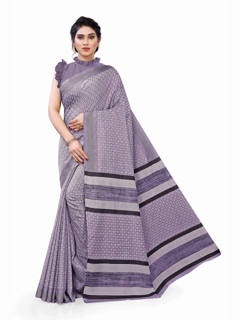 

KALINI Violet & Black Art Silk Saree