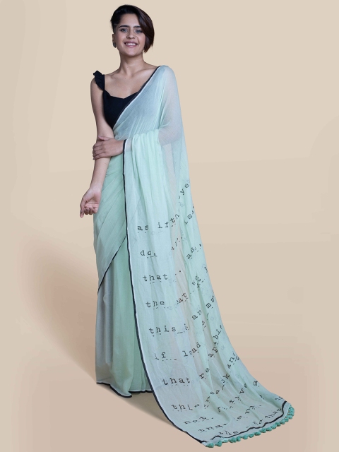 

Suta Sea Green Solid Saree