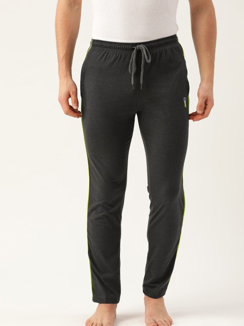 

PORTBLAIR Men Charcoal Solid Track Pants