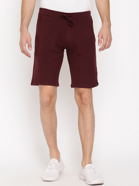 

Wolfpack Men Maroon Solid Regular Shorts