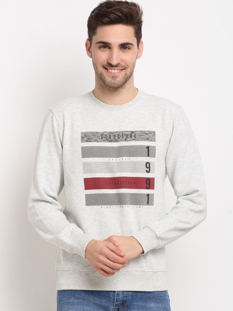 

Rodamo Men Grey Printed Sweatshirt