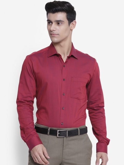 

Turtle Men Red Slim Fit Opaque Casual Shirt