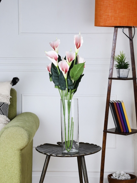 

OddCroft Set Of 2 Pink & Green Artificial Calla Lily Flower Bunch