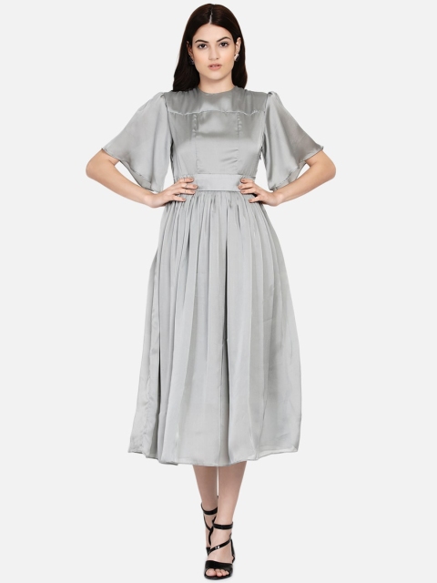 

Samshek Women Grey Georgette Midi Dress