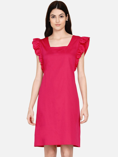 

Samshek Pink Sheath Cotton Dress