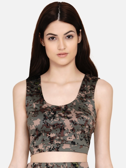 

Samshek Woman comouflage Regular Crop Top, Multi