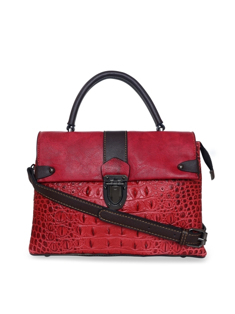 

ESBEDA Maroon Textured PU Structured Satchel