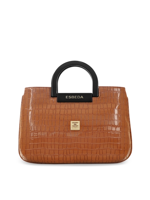 

ESBEDA Women Tan Textured PU Structured Handheld Bag