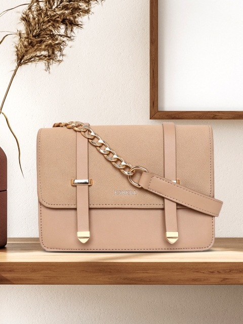 

ESBEDA Women Beige PU Structured Sling Bag