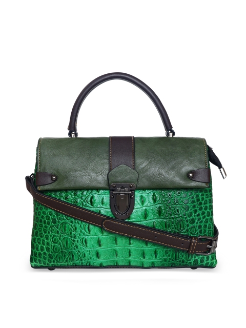 

ESBEDA Green Animal Textured Satchel