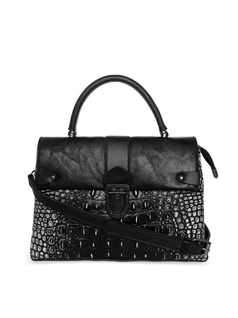 

ESBEDA Black Animal Textured Satchel
