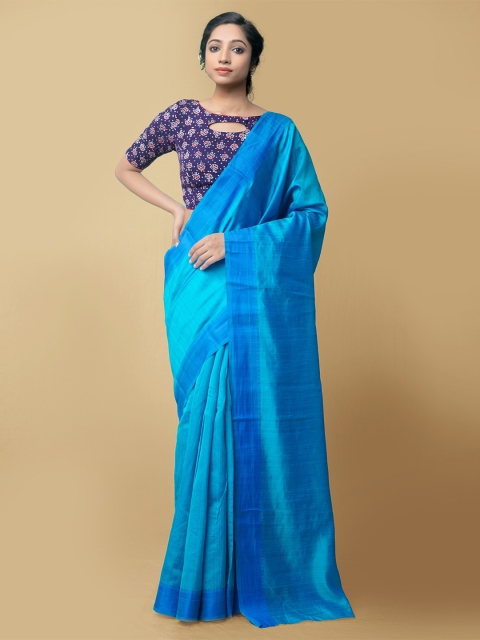 

Unnati Silks Women Blue Fancy Art Silk Saree