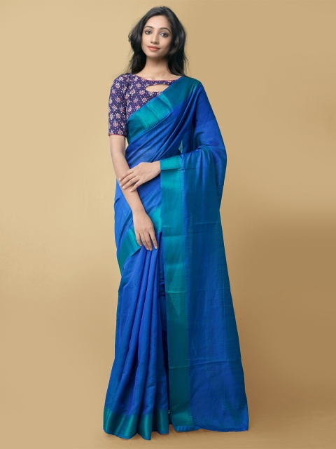 

Unnati Silks Blue Art Silk Patola Saree