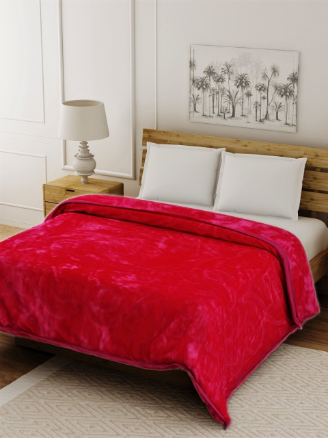 

Spangle Pink Floral Mink Mild Winter 354 GSM Double Bed Blanket