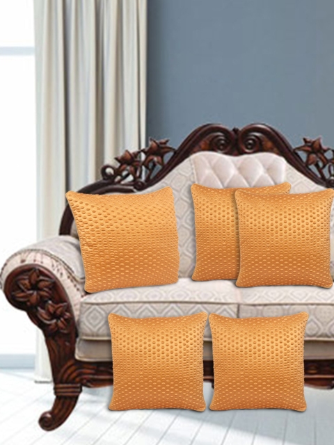 

XOXO Design Peach Set of 5 Square Cobra Print 200 TCCushion Covers