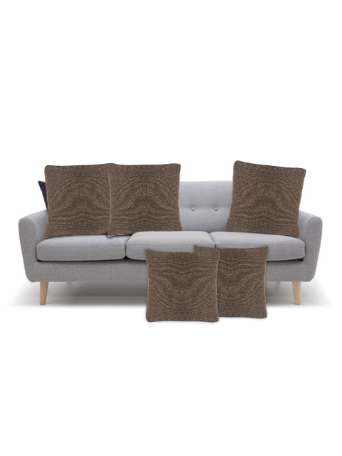 

XOXO Design Brown Solid Set of 5 Jute Cushion Covers