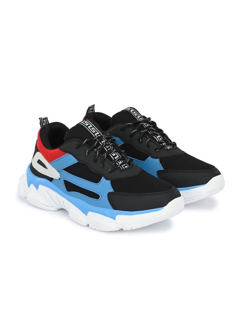 

mr wonker Men Black Mesh Running Non-Marking Shoes