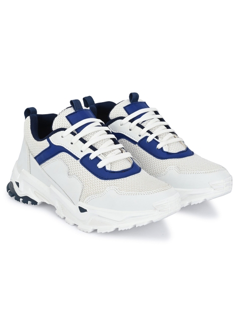 

mr wonker Men White Mesh Running Non-Marking Shoes