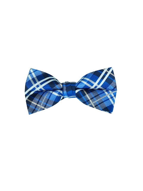 

The Tie Hub Blue Checked Silk Bow Tie