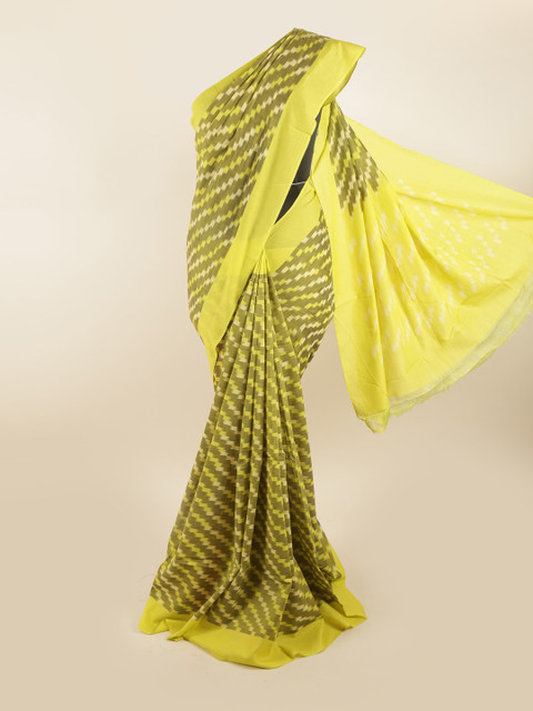 

Pothys Green & Yellow Pure Cotton Saree