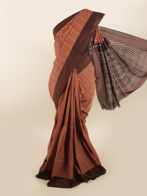 

Pothys Rust & Brown Pure Cotton Saree