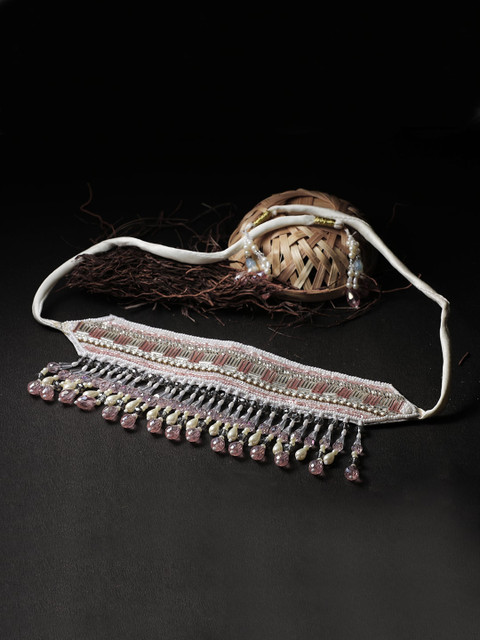 

Adwitiya Collection Woman White & Brown Handcrafted Necklace