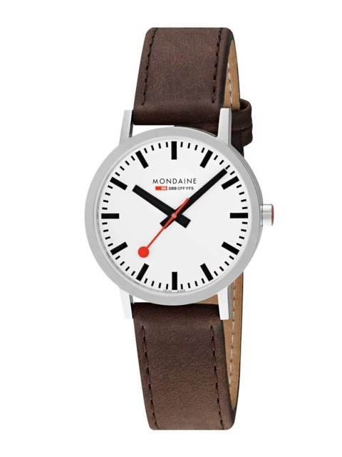 

Mondaine Men White Dial & Brown Leather Straps Analogue Watch A660.30360.11SBG