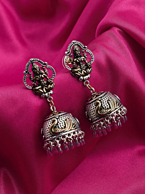 

Mali Fionna Gold-Toned Contemporary Jhumkas Earrings