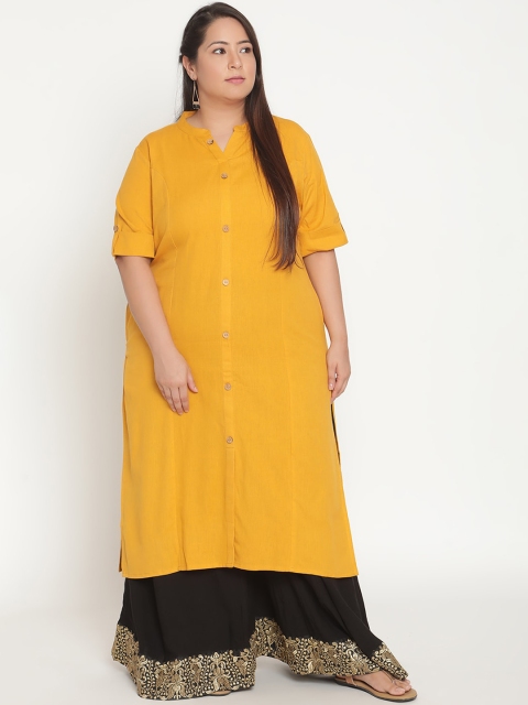 

Sringam Women Yellow Solid Kurta