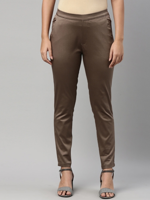 

Go Colors Women Khaki Slim Fit Cotton Treggings
